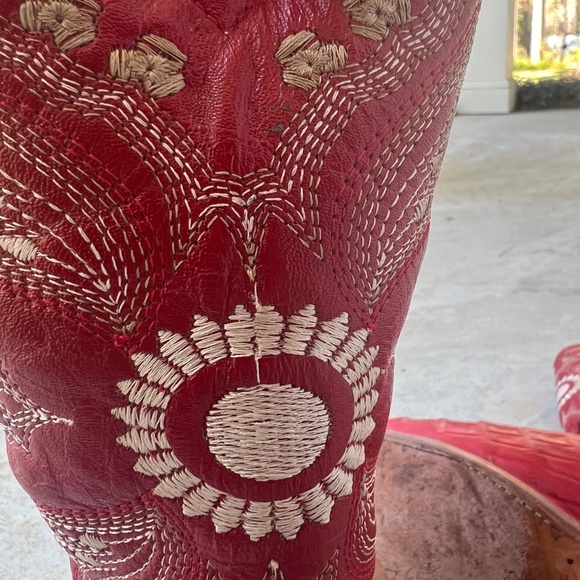 Vintage Kenny Rogers Women’s Cowboy Boots  Size 9 – Red Western Boots - Picture 6 of 9